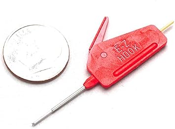E-Z-HOOK Ultra Thin Double Grabber Micro-Hook Test Connector - Set of 2: Red, Black (X2015R/B)