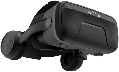 Play VR Ultra VR Headset -(1year Warranty) 3D Virtual Reality Glasses with Anti Blueray Resin 40mm HD Lens,Headphones, inbuilt Touch Button for Learning | Gaming | Watching Videos.