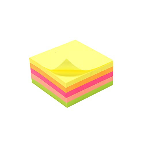 Bloc de notas reposicionable 5 colores neón 250 hojas 50 x 50 mm