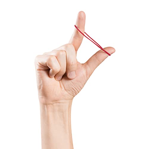 D.RECT - Gummibänder, 1kg Beutel, 50mm Durchmesser Breit 1.5mm Gummiring Bänder für Haushalt, Arbeit, Büro wiederverwendbar haltbar langlebig stabil Rot