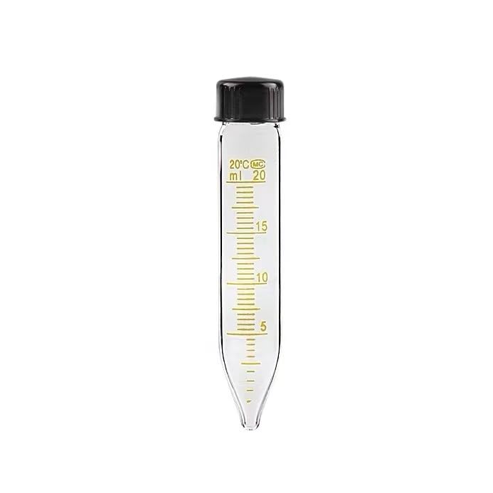 Tube à essai en verre 20 ml pour prélèvements et analyses de biologie