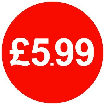 30mm Price Stickers Pack of 500 - Red - £5.99
