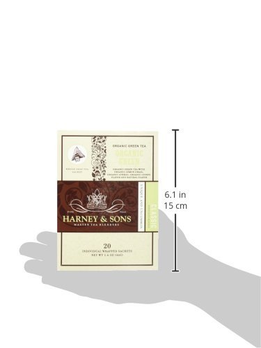 Harney & Sons Fine Teas Organic Green With Citrus & Ginkgo - 20 Wrapped Sachets #TOP15
