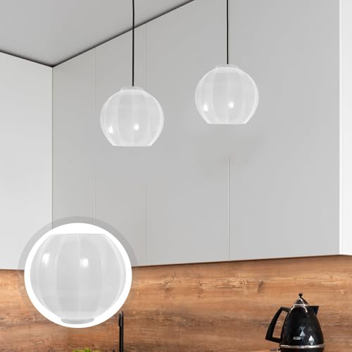 jojofuny Abat-jour de Plafonnier en Verre Blanc pour Ampoule E27 Salon – vue 8