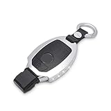 TopDall Bling Crystal Leather Key Fob Case Cover Chain Premium Fashion Protector Sleeve for Mercedes Benz
