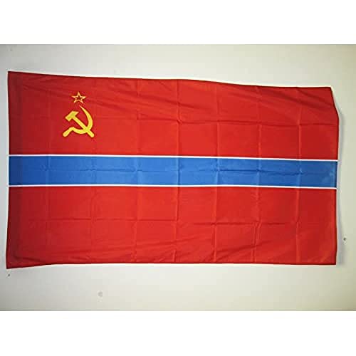 AZ FLAG, Uzbek Soviet Socialist Republic Flag, 3x5 Ft, Uzbekistan SSR Banner with Sleeve, 100% Polyester, Fade Resistant