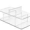 Simply Tidy Clear Storage Bin with Dividers – Plastic Craft Organizers for Ribbons, Stickers, Embellishments & Supplies, Compatible with Lexington & Hudson Carts, 12 Pack #4
