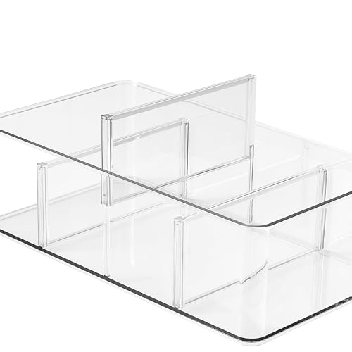 Simply Tidy Clear Storage Bin with Dividers Customizable Organizer for Ribbons, Stickers & Craft Supplies - Compatible with Lexington & Hudson Carts, 1 Pack - Thumbnail 6