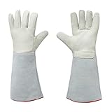 Inf-way Cryogenic Gloves Waterproof LN2 Liquid Nitrogen Protectiove Gloves Cold Storage Frozen Safety Working Gloves (White Medium (17.72''/45cm))