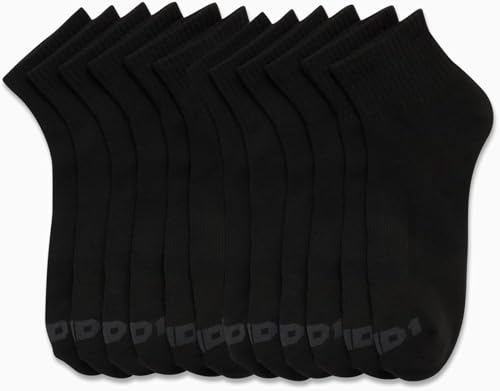 AND1 Men's Athletic Arch Compression Cushion Comfort Quarter Cut Socks (12 Pack)3