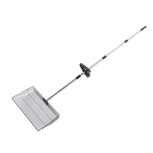 Luocute Metall Hühnermist Schaufel, Einstellbarer Griff