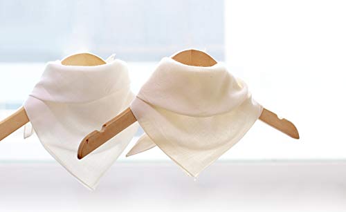 Image of Angel-in-Moms [10 Packs] Organic Cotton Cloth Soft Muslin Gauze Handkerchief Washcloths, Wide Size 14 inch x 14 inch, Facial Cleansing Cloths, Hankies Makeup Remover Towel (Organic Embossing)
