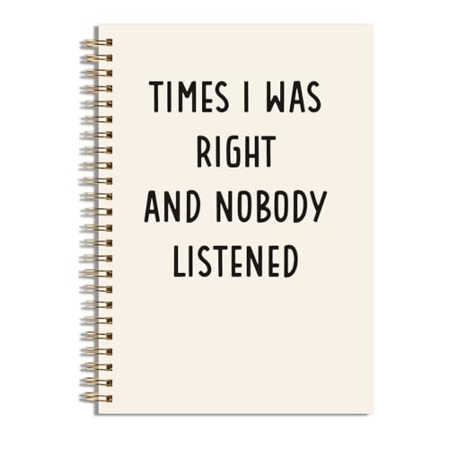 Carnet Times I Was Right pour manager et collègue de bureau