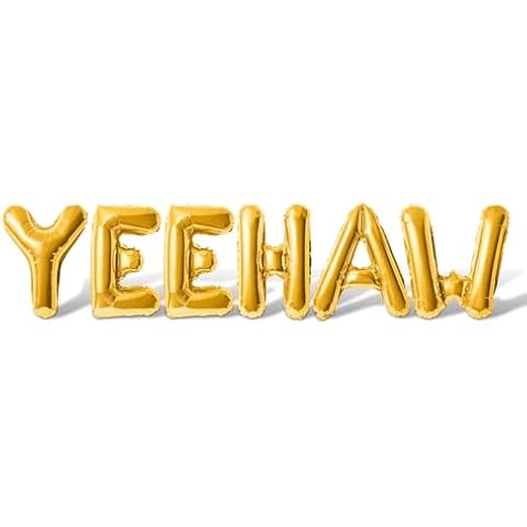 Letter Balloons - YEEHAW 16" Inch Alphabet Letters Foil Mylar Balloon Birthday Party Balloon Banner (Gold) Cover