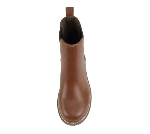 Image of Soda Pilot ~ Women Lug Sole Low Heel Chelsea Fashion Ankle Bootie w /Double Elastic Gore