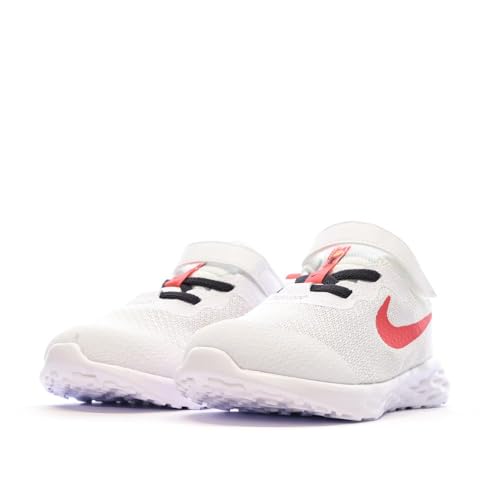 Baskets Nike Revolution 6 enfant blanches : chaussures de course souples et légères - 6