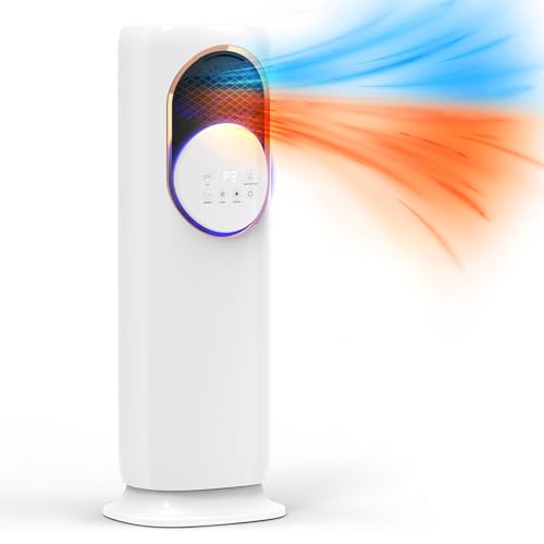 YOPOWER Evaporative Air Cooler, 3 in 1 Electric Floor Fan, Heater & Cooler Fan Combos, Mobile Air Conditioner Fan with 4L Water Tank for Home, Bedroom, Living Room