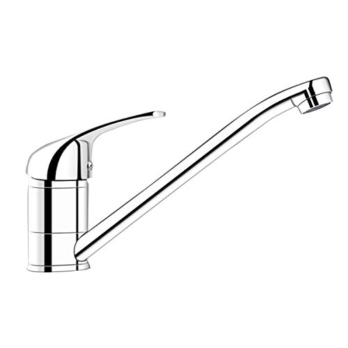 Preisvergleich Produktbild COSTWAY Waschtischarmatur Einhebelmischer Spültischarmatur Einhandmischer Armatur Küchenarmatur Wasserhahn, für Bad Küche, verchromt