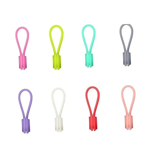 NUOBESTY 8Piezas Enrolladores Magnéticos Para Auriculares De Silicona Organizador De Cables Multiusos Soporte Para Llaves y Marcapáginas Unidades Colores Mezclados Gestión