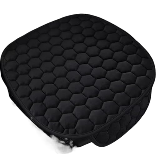 TPSOBRU Autositzbezüge Winter-Kurzflor-Autositzkissen – Warm Bequem Und Strapazierfähig Vorder-/Rücksitzkissen Erhältlich Universalbezüge(Black Square pad)