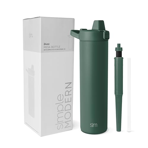 Image of Simple Modern Filtered Water Bottle | Insulated Stainless-Steel Carbon Filter Travel Water Bottles | Reusable for Clean Drinking Water On The Go | 24oz, Forest