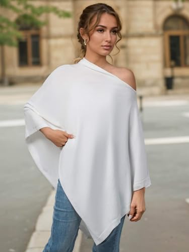 Women's Shawl Wraps Lightweight Knitted Poncho Sweater Versatile Scarf Cape Cardigan for Autumn Winter Spring4