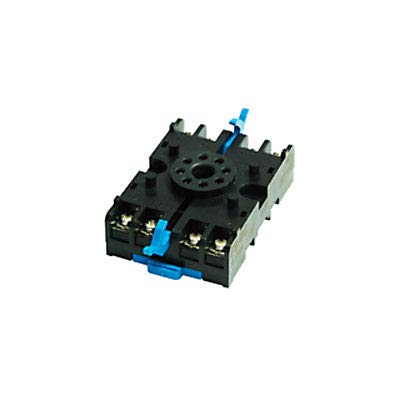 PS-08, Socket, 8-Pin, (0.8N.m) for Surface or DIN Rail Mounting, with Clip