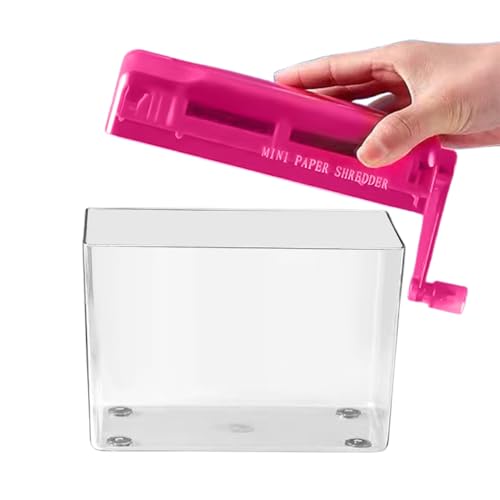 Manueller Aktenvernichter – Aktenvernichter mit Kurbel, Werkzeug zum Schneiden von Papier | Maschine zur Aufbewahrung von Briefen | für Haus, Büro, Schule, Sicherheit, Datenschutz