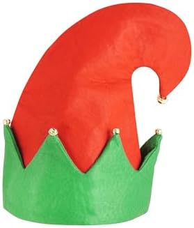 HENBRANDT Christmas Secret Elf Hat With Bells Adult Xmas Fancy Dress Party Accessory
