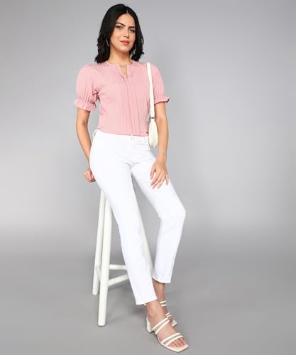 Image of Stylistico Summer Puff Half Sleeve Formal Top for Office wear Women Short Tops for Party Stylish Western Top Casual top for Womens Tops for Jeans
