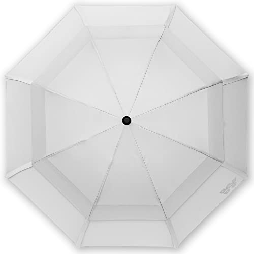 Weatherman Umbrella - Stick Umbrella - Windproof Umbrella Resists Up To 55 Mph Winds - (White) #TOP3