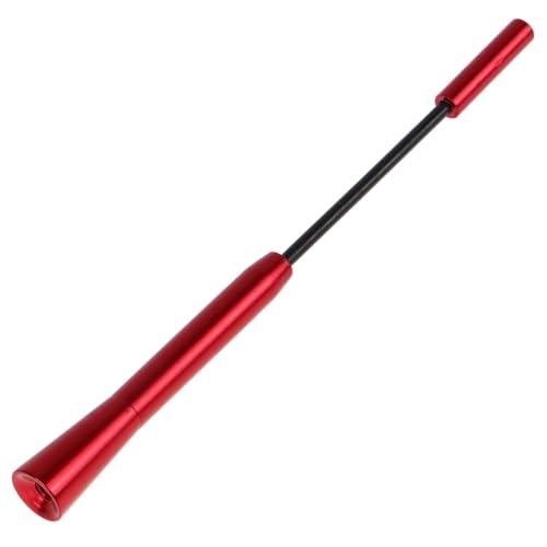 Antena telescópica de coche ajustable y resistente de aluminio rojo para radio de todoterreno 1