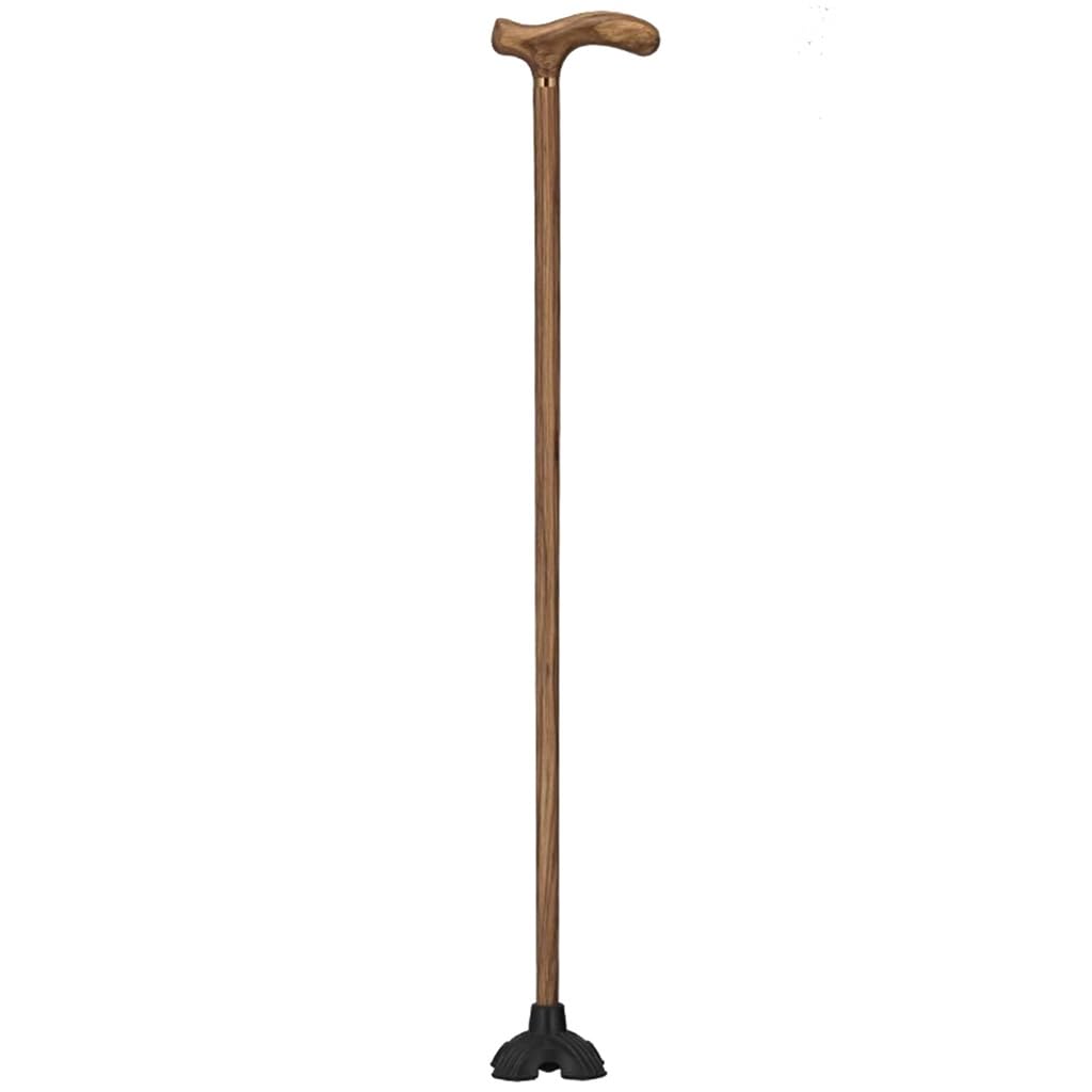 Bastone da Passeggio Classico con Manico Piatto per Anziani, in Legno di Ebano Lucidato A Mano, Antiscivolo E Stabile, con Portata Fino A 150 Kg/330,7 Libbre(B,94cm(Use Height 176-185cm))