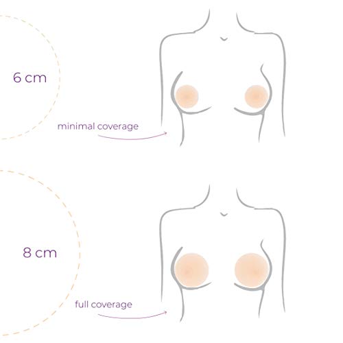 Boob-Eez Headlight Hiders Thin Reusable Silicone Nipple Pasties (Nude) #TOP3