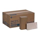 Pacific Blue Basic S-Fold Recycled Paper Towels by GP PRO (Georgia-Pacific), Brown, 23504, 250 Towels Per Pack, 16 Packs Per Case (4000 Total), 9.20