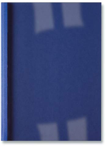 GBC Cartellina termica ThermaBind in lino, formato A4, 1,5 mm, colore blu royal, confezione da 100 pezzi