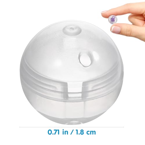 iplusmile Kleine Plastikkugeln: 10 Stück Mini transparente Plastik Bastelkugeln zum Befüllen von Weihnachtskugeln Runde Kapseln für Greifer Kaugummiautomat Eier zum Spielen 1.8cm