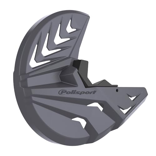 Polisport Motocross Motorcycles (MX) Disc/Bottom Fork Protector for Kawasaki KX250F (2014-21) / KX450F (2019-23) Dirt Bikes Protects Brake Disc and Fork from Rocks and Debris for MX and Enduro - Grey
