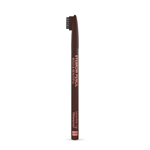 MARY JO K Waterproof Eyebrow Pencil | Highly Pigmented | Sculpts & Fills | Precision Tip | Fluffy Brush | Natural Finish | 1.8g | Dark Brown