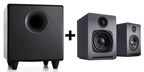 Image of Audioengine A1 60W Bluetooth Computer Speakers with Subwoofer Black S8
