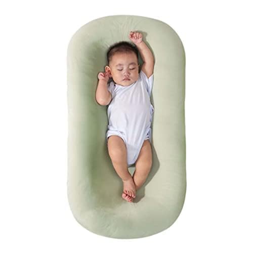 Image of Baby Lounger Pillow for Newborn, Newborn Lounger Nest Sleeping for Baby in Bed, Infants Lounger for Boys & Girls (Green, 29.5*19.3 in)