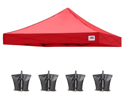 Image of ABCCANOPY Replacement Canopy Top for Pop Up Canopy Tent (10x10, Red)