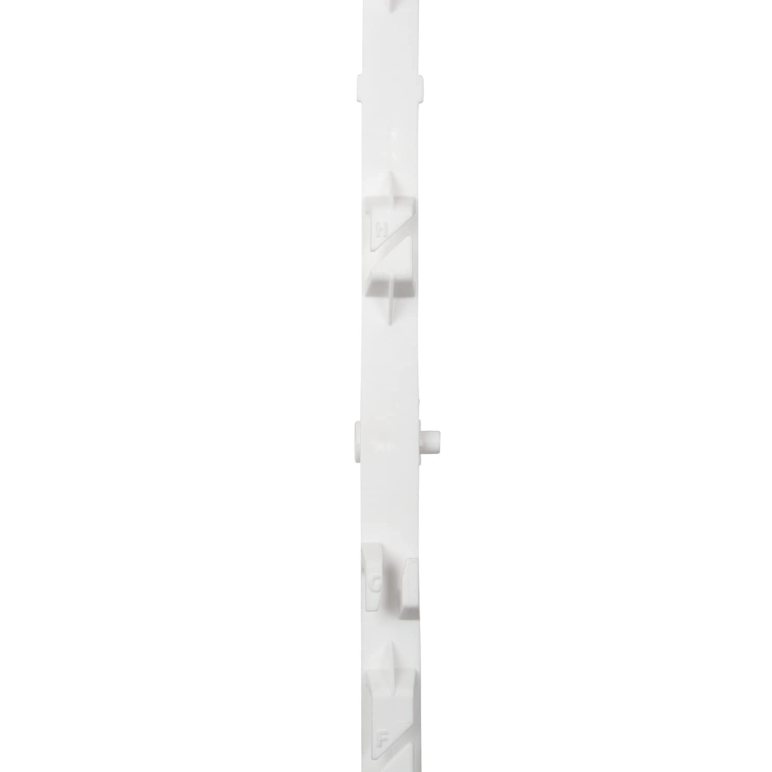 Pali di recinzione da pascolo Horizont 10 pezzi di plastica bianchi, altezza 108 cm, doppio gradino, palo di plastica con occhielli per nastri, corde, fili