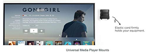 Mount Plus MP-APM-06-01 2 Pack Streaming Media Player Wall Mounting Bracket for Most Small Devices Up to 11 lbs. - Apple TV, Roku, Fire TV, Sonos Port (2 Pack Narrow)