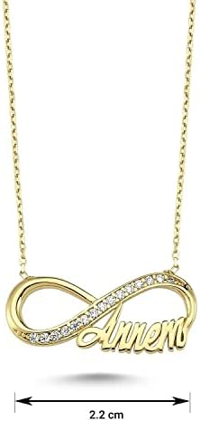 Online Takı-Gümüş Sonsuzluk Annem Kolyesi - Görsel 3