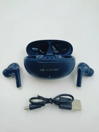 Rock Music Audio Charge with Pro+ Calling Mic, Full Charge in 20 Mins, BoomX Tec, Made in India Bluetooth Earbuds (Black, in The Ear)