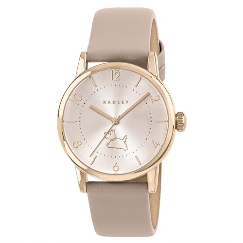 RADLEY Rose Gold Plated Case Pink Leather Strap Watch RY21942A