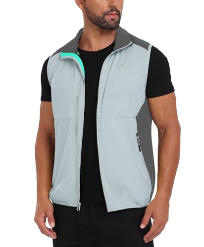 Image of Little Donkey Andy Men's Water-resistant Outerwear Vests, Stretch Windproof Vest for Cycling, Running, Golf