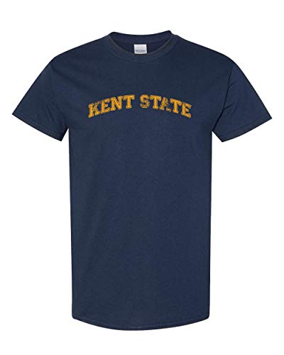 Kent State University Block Letters One Color Unisex Short Sleeve T-Shirt (Navy, Large) - Kent State Golden Flashes Apparel