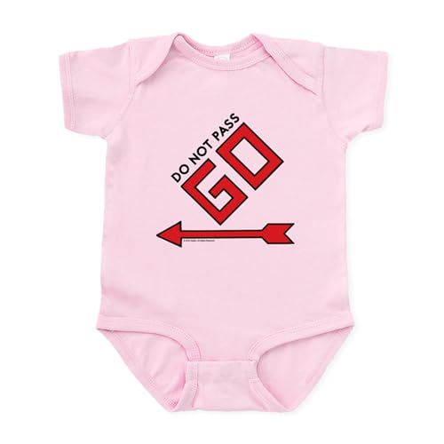 CafePress Monopoly Do Not Pass Go Baby Light Bodysuit Cute Infant Bodysuit Baby Romper